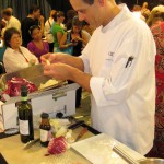 Winning sous chef Alexandre Derenne preparing his salad