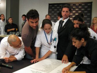 Team 1, composed of Andrew Parish, Hend Yahya, Laurent Michit, Renee Faris, Leodor Braffman