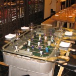 Foosball table ready to welcome you to dine