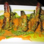 Gambas al ajillo: Maya head-on shrimp, garlic, lemon parlsey