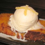 Ginger bread pudding: ginger ice cream