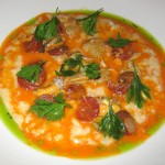 Market risotto: smoked garlic, radish and reggiano