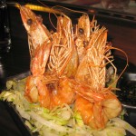Salt & pepper shrimp: lemon ponzu & spicy lettuce