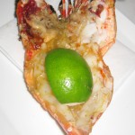Santa Barbara prawn: lemon grass and yuzu kosho pesto