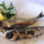 Grilled sardines