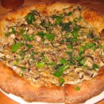 Shaved mushroom: Gruyère cheese, melted onions, black truffle, torn parsley, rosemary and thyme