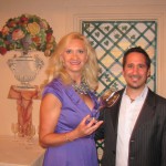 Magician David Minkin with Sophie Gayot