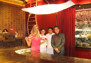 From left to right: Sophie Gayot, pastry chef Quentin Welch, sous chef Mario Medina, Lucas Paya