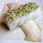 Loup de mer served with fennel confit and a juice infused with wild anise