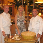 Chef de cuisine Luca Cesarini & Executive chef Jean-Pierre Dubray with Sophie Gayot