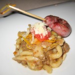 Trofie pasta: lamb ragu, lamb sausage, pine nuts, lemon
