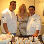 Sam Choy (right) with Sophie Gayot