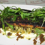 Branzino with curried cauliflower, yogurt and cilantro