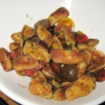 Parisian gnocchi with cherry tomatoes, grapes and capers