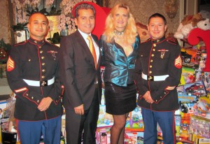 Hotel general manager Mehdi Eftekari with Marines & Sophie Gayot