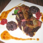 Hanger steak, charred tomato, onion and sumac