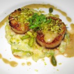 Seared scallops