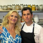 Executive chef Kevin Meehan with Sophie Gayot