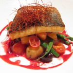 Branzino in Padella: sea bass with vegetables