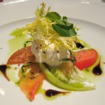 Burrata cheese and heirloom tomatoes