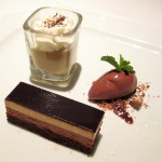Chocolate and caramel fondant