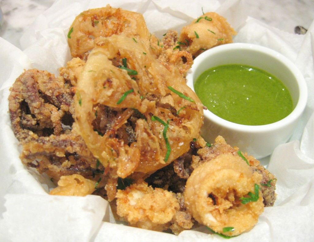 Fried local calamari