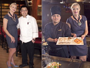 Chefs William Siew (left) & Maswin Sukotjo with Sophie Gayot