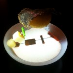 Hot potato at Alinea restaurant in Chicago