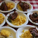 Zin-friendly pulled pork and corn cake at Kokomo Winery