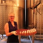 Rosé Verjus Sorbet in Tuile at Mauritson Family Winery