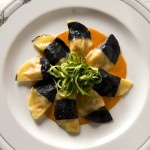 Seafood ravioli