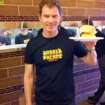 Chef Bobby Flay at the opening of the Princeton Bobby's Burger Palace