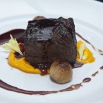 Beef short rib, carrot purée and red wine reduction