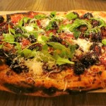 Blackberry bacon pizza