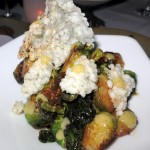 Roasted brussels sprouts, shiro miso-maple mustard