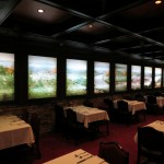 A dining room