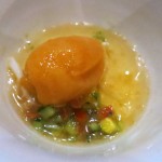 Tomato gazpacho sorbet