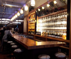 The bar at Corkbuzz Wine Studio The bar at Corkbuzz Wine Studio