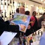 Pointing to the Languedoc-Roussillon region on a map