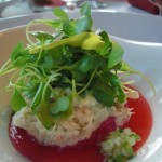 Maine peekytoe crab with watermelon, cucumber and roasted lemon aioli from Nero's Tuscan Steakhouse at Caesars