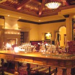 The wine table at Addison restaurant