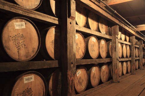 Bourbon aging in the barrel at Buffalo Trace Distillery Bourbon aging in the barrel at Buffalo Trace Distillery