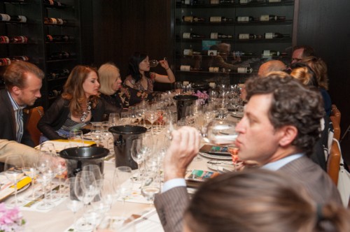 Guests enjoying the wine and food pairings