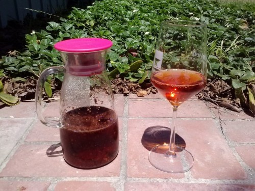 Pinot Grigio infused with Tattle Tea's Love Struck Rooibos