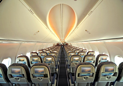 Boeing's Sky Interior as debuted at flydubai airlines