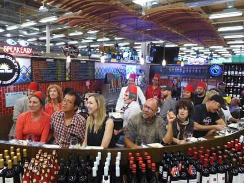 Guests at the Moroccan wine dinner