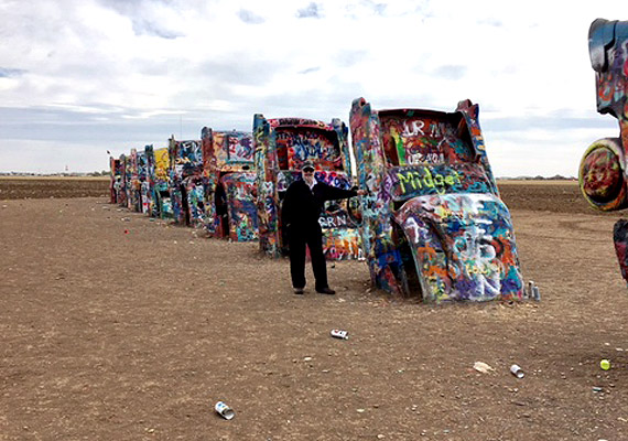 The famous Cadillac Ranch near Amarillo, Texas