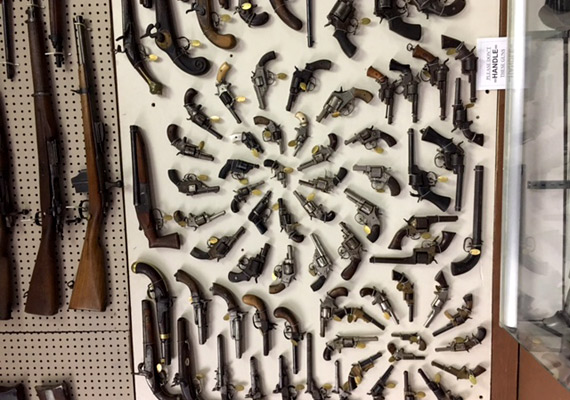 A firearm exhibition at the J.M. Arms & Heritage Museum