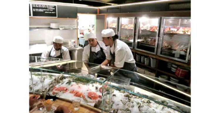 Connie and Ted's offers an abundance of raw bar offerings and chilled seafood