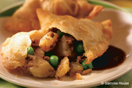Samosas at Samosa House East in Culver City, CA